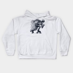 Skeleton Skater Kids Hoodie